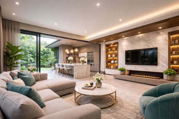 Modern home construction and interior design services